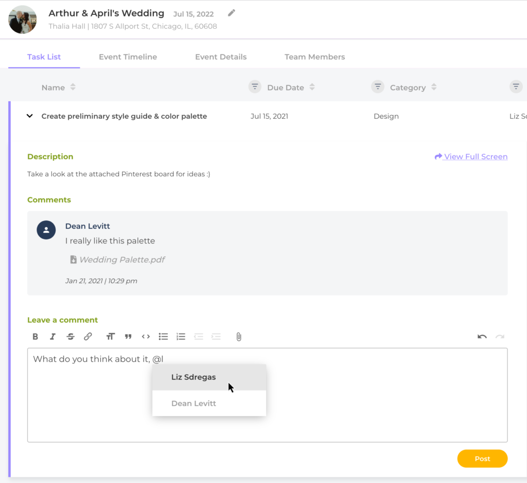 Comments UI in ThymeBase