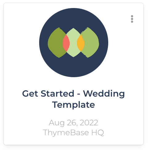 Get Started Wedding Template